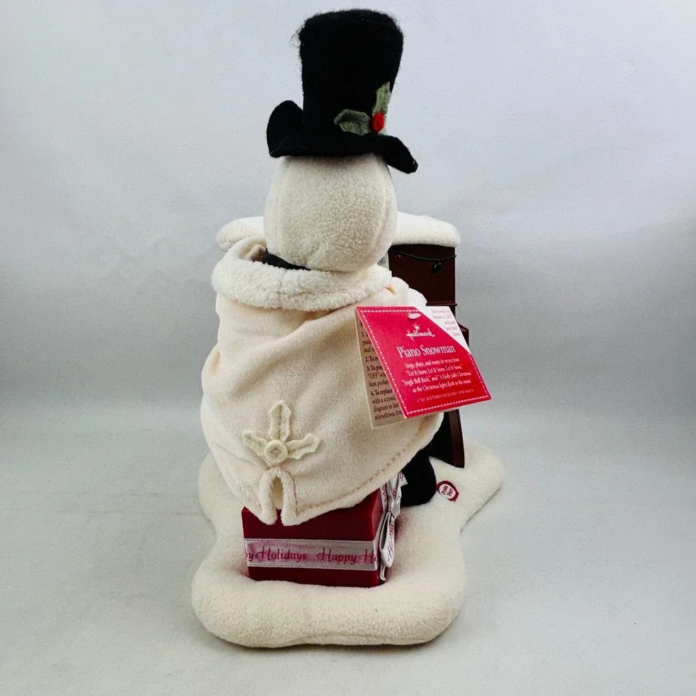 Hallmark Piano Snowman Musical Animated Christmas Decor 2005 Lights Music Tested